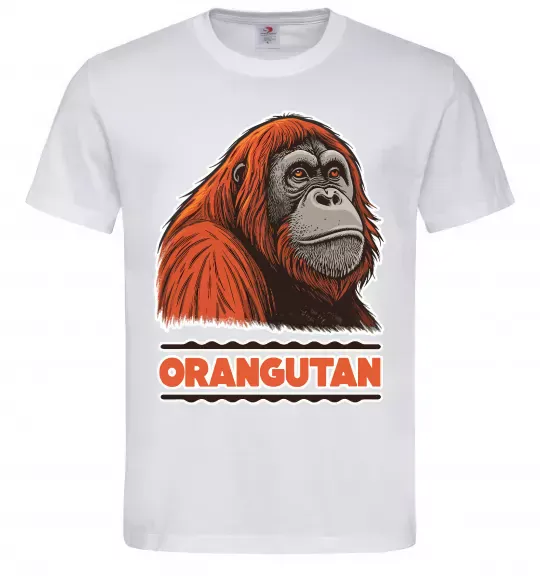 Мужская футболка Orangutan Белый фото