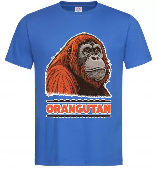 Мужская футболка Orangutan Ярко-синий фото