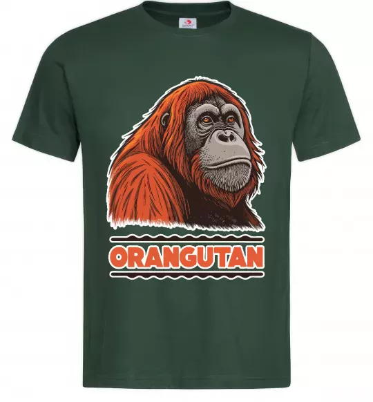 Мужская футболка Orangutan Темно-зеленый фото
