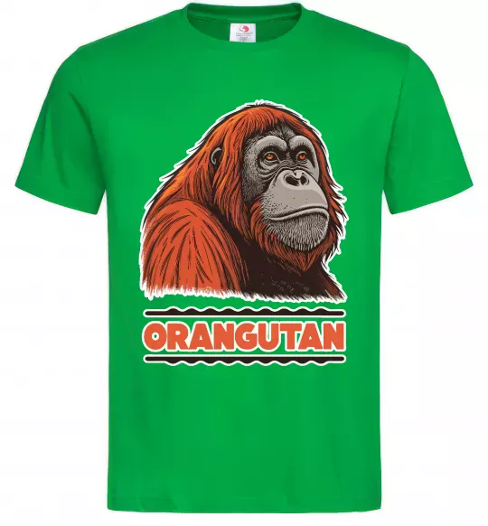 Мужская футболка Orangutan Зеленый фото