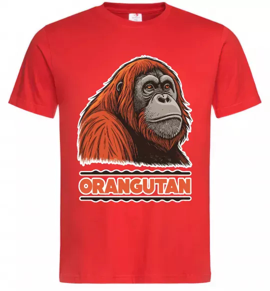 Мужская футболка Orangutan Красный фото
