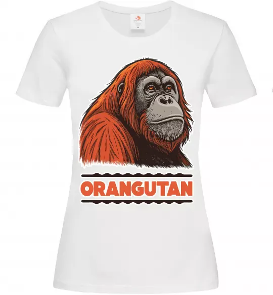 Жіноча футболка Orangutan Білий фото