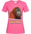 Жіноча футболка Orangutan Яскраво-рожевий фото