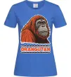 Жіноча футболка Orangutan Яскраво-синій фото