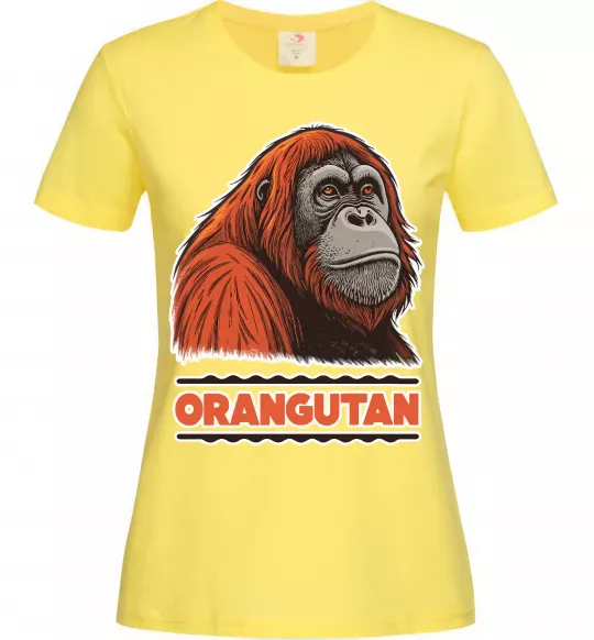 Жіноча футболка Orangutan Лимонний фото