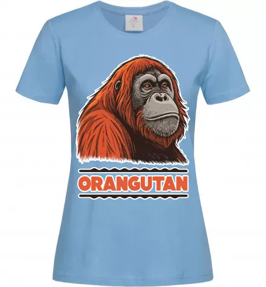 Жіноча футболка Orangutan Блакитний фото