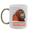 Чашка с цветной ручкой Orangutan Золото фото