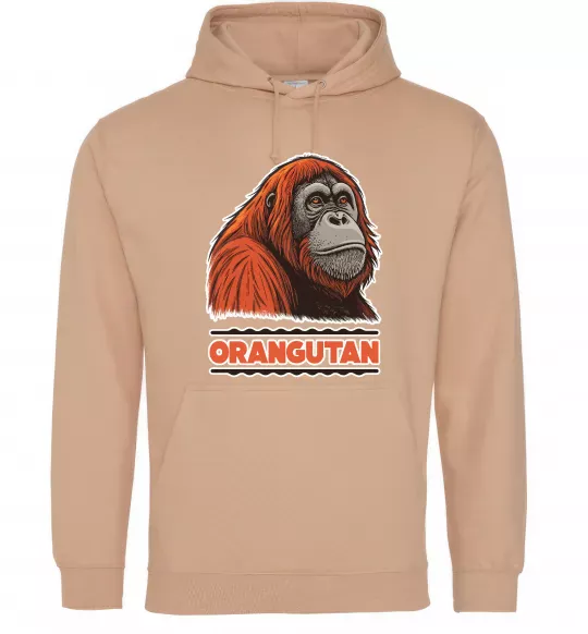 Чоловіча толстовка (худі) Orangutan Пісочний фото