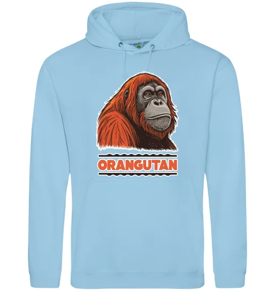 Мужская толстовка (худи) Orangutan Голубой фото