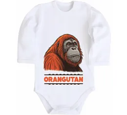 Дитячий бодік Orangutan Білий фото