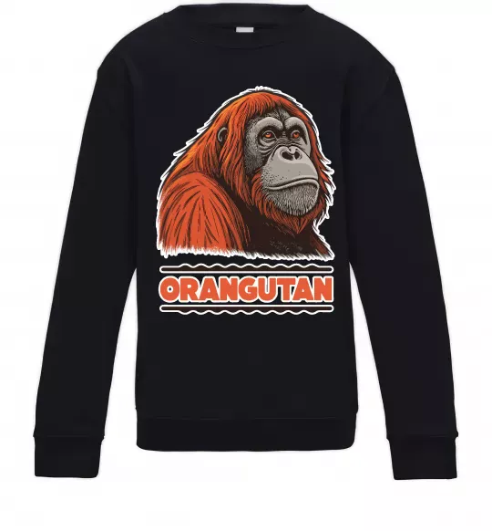 Дитячий світшот Orangutan Чорний фото