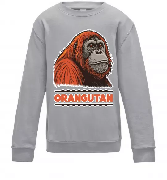 Дитячий світшот Orangutan Сірий меланж фото