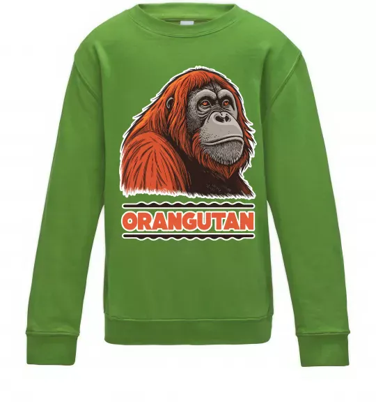 Дитячий світшот Orangutan Лаймовий фото