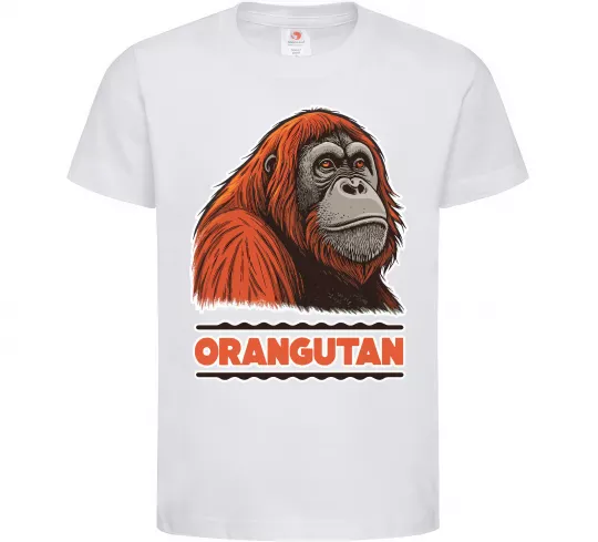 Дитяча футболка Orangutan Білий фото