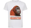 Дитяча футболка Orangutan Білий фото