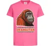 Дитяча футболка Orangutan Яскраво-рожевий фото