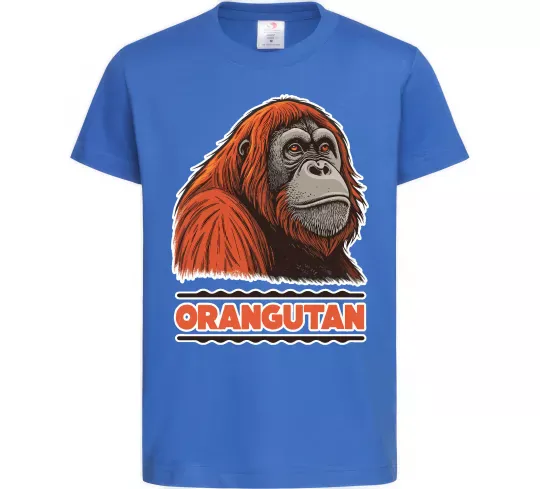 Дитяча футболка Orangutan Яскраво-синій фото