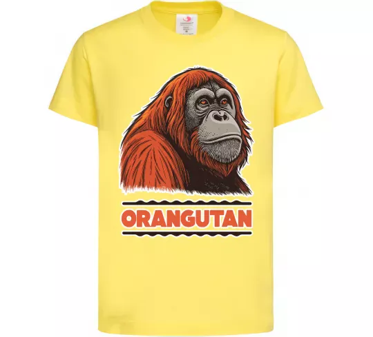 Дитяча футболка Orangutan Лимонний фото