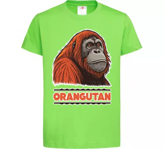 Дитяча футболка Orangutan Лаймовий фото