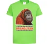 Дитяча футболка Orangutan Лаймовий фото