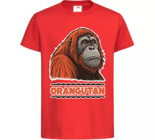 Дитяча футболка Orangutan Червоний фото