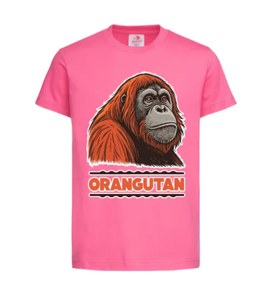 Детская футболка Orangutan Ярко-розовый фото