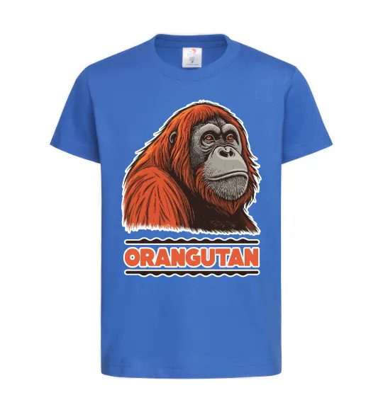 Детская футболка Orangutan Ярко-синий фото