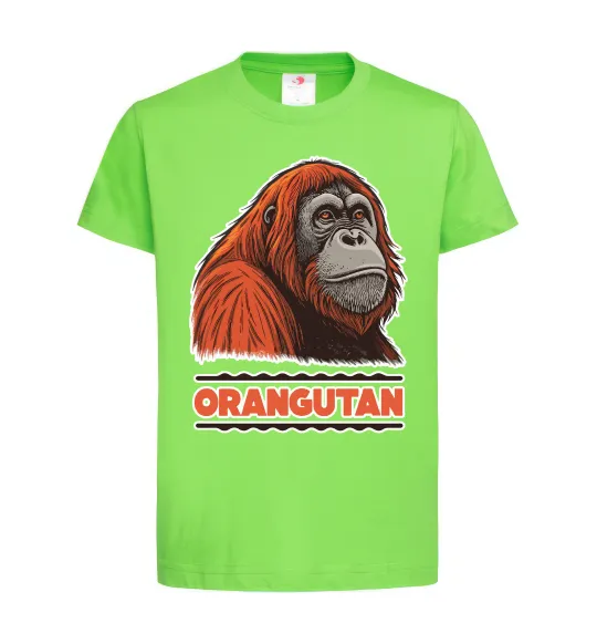 Детская футболка Orangutan Лаймовый фото