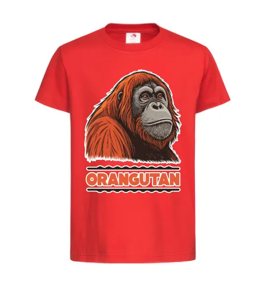 Детская футболка Orangutan Красный фото