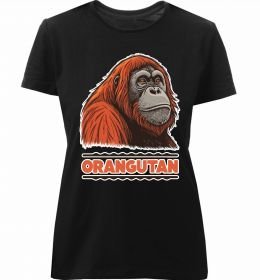 Женская премиум футболка Orangutan