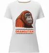 Женская премиум футболка Orangutan Белый фото