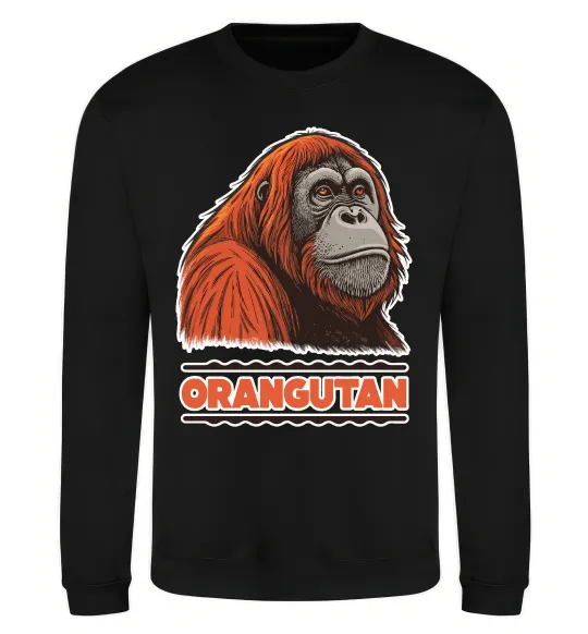 Світшот Orangutan Чорний фото