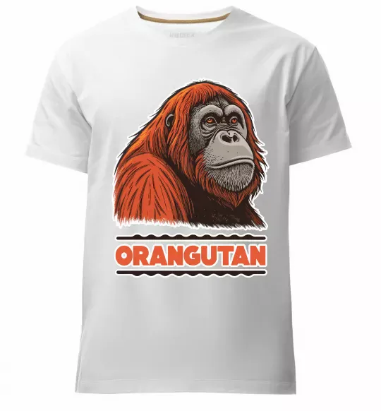 Чоловіча преміум футболка Orangutan Білий фото