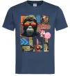 Мужская футболка Monkey poster Темно-синий фото