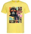 Мужская футболка Monkey poster Лимонный фото