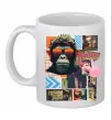 Чашка керамічна Monkey poster Білий фото