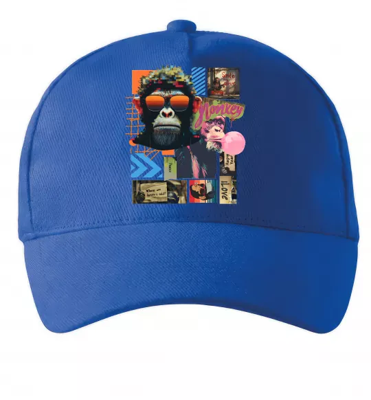 Кепка Monkey poster Яскраво-синій фото