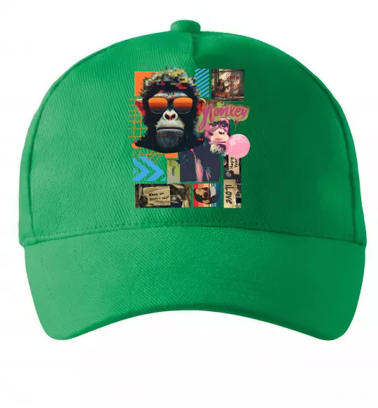 Кепка Monkey poster Зелений фото