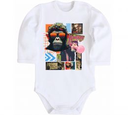 Детский боди Monkey poster