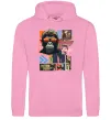 Мужская толстовка (худи) Monkey poster Розовый фото