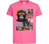 Детская футболка Monkey poster Ярко-розовый фото