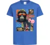 Детская футболка Monkey poster Ярко-синий фото