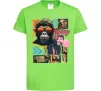 Детская футболка Monkey poster Лаймовый фото