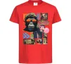 Детская футболка Monkey poster Красный фото