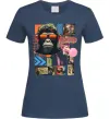 Женская футболка Monkey poster Темно-синий фото