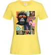 Женская футболка Monkey poster Лимонный фото
