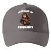 Кепка I really like chimpanzees Серый фото