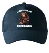 Кепка I really like chimpanzees Темно-синій фото