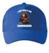 Кепка I really like chimpanzees Яскраво-синій фото