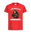 Дитяча футболка I really like chimpanzees Червоний фото